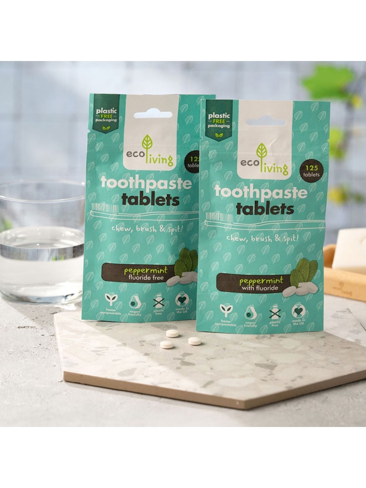 Eco Living Eco Living Tandpasta Tabletten met fluor 688225 toiletartikelen Eco Living Tandpasta Tabletten met fluor Muntsmaak 688225 toiletartikelen online bestellen bij Kathmandu Outdoor & Travel