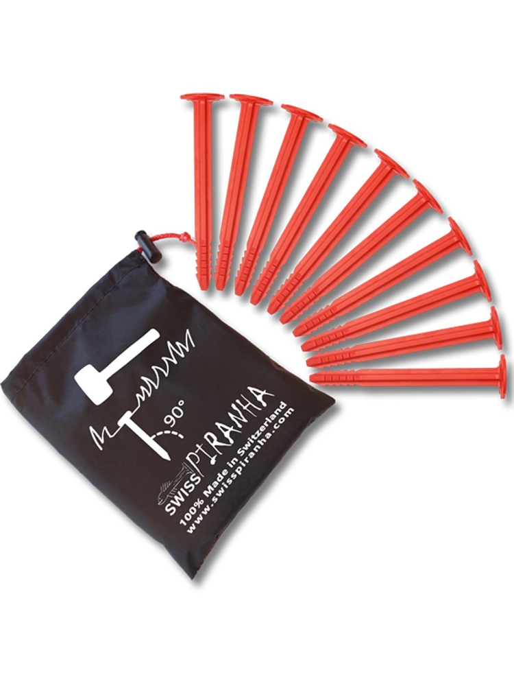 Swiss Piranha SwissPiranha Pegs RT150 (10 stuks) Rood SP853792-10RT150 tenten online bestellen bij Kathmandu Outdoor & Travel