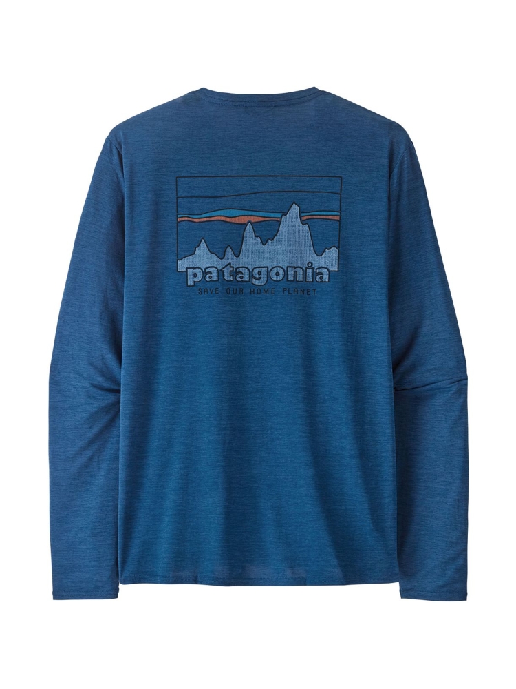Patagonia Patagonia L/S Cap Cool Daily Graphic Shirt 45190-SCLX shirts en tops Patagonia L/S Cap Cool Daily Graphic Shirt '73 Skyline: Clement Blue X-Dy 45190-SCLX shirts en tops online bestellen bij Kathmandu Outdoor & Travel