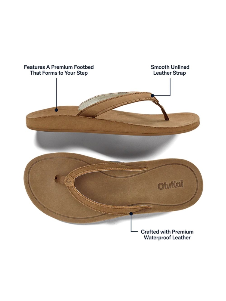 Olukai Southshore Toffee/Toffee 20532-3333 slippers online bestellen bij Kathmandu Outdoor & Travel