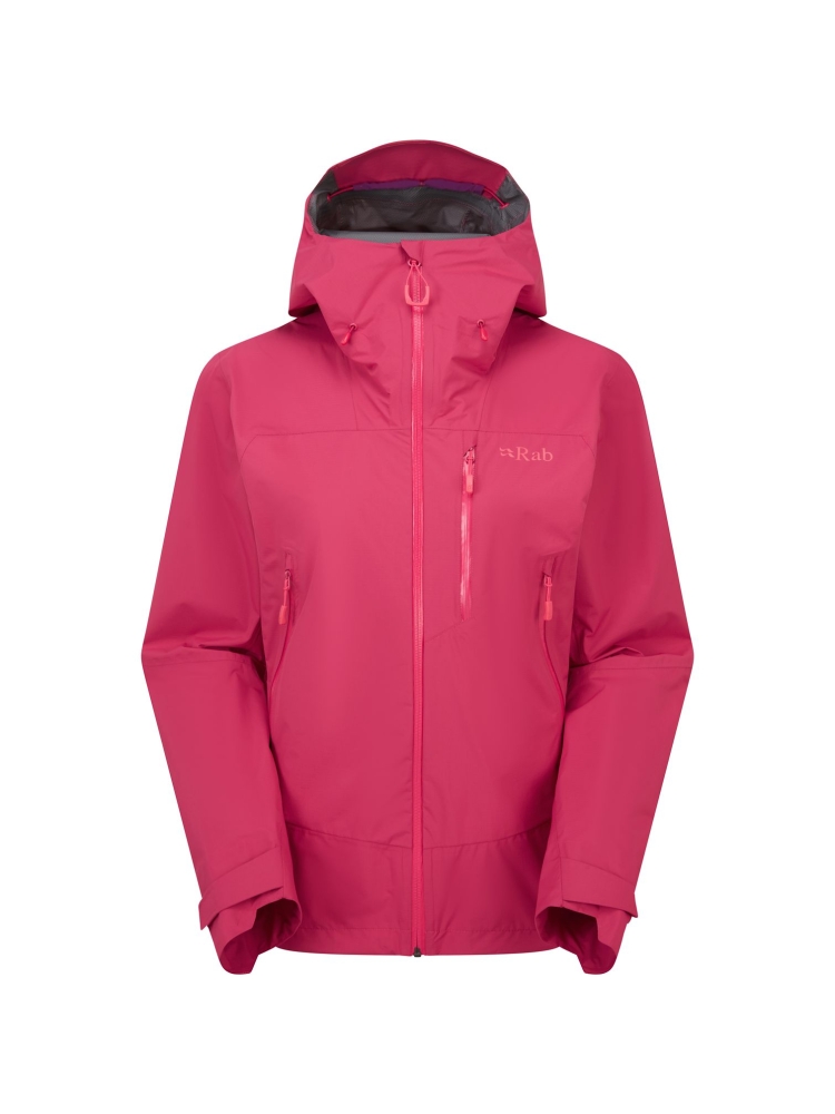 Rab Rab Downpour Mountain Jacket Women's QWI-12-WTM jassen Rab Downpour Mountain Jacket Women's Watermelon QWI-12-WTM jassen online bestellen bij Kathmandu Outdoor & Travel