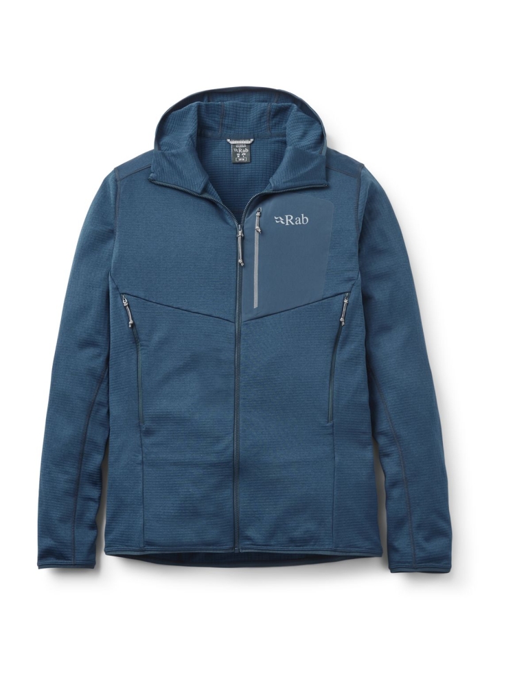 Rab Rab Ascendor Hoody QFG-62-TMB fleeces en truien Rab Ascendor Hoody Tempest Blue QFG-62-TMB fleeces en truien online bestellen bij Kathmandu Outdoor & Travel
