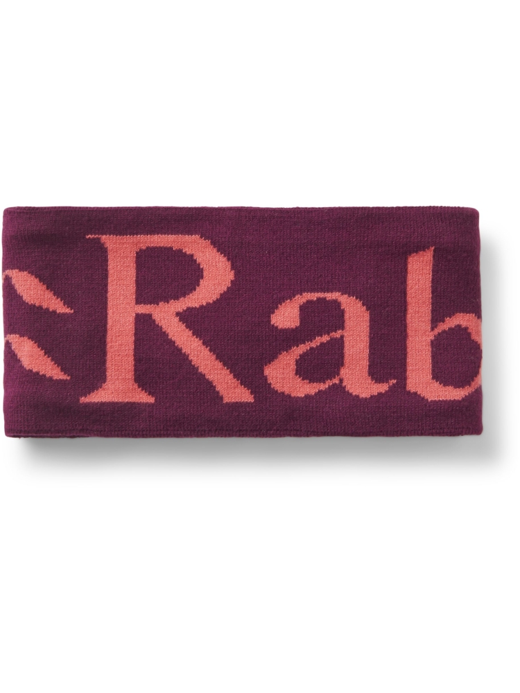 Rab Rab Rab Knitted Logo Headband QAB-40-MLH kleding accessoires Rab Rab Knitted Logo Headband Mulberry/Hibiscus QAB-40-MLH kleding accessoires online bestellen bij Kathmandu Outdoor & Travel