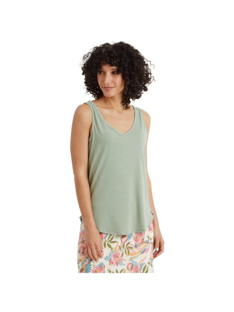 Sherpa Adventure Gear Bali V-Neck Tank Women's Celery SW20029-830 shirts en tops online bestellen bij Kathmandu Outdoor & Travel