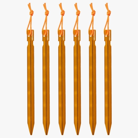 Highlander  Arrow Aluminium Pegs 18cm 6-pack Orange