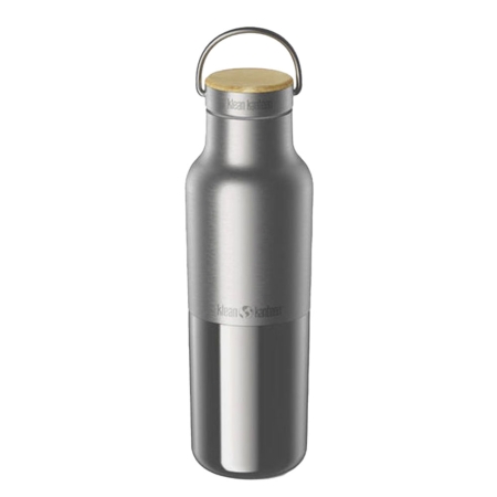Klean Kanteen  Isolatiefles Reflect met bamboedop 473ml Brushed Stainless 