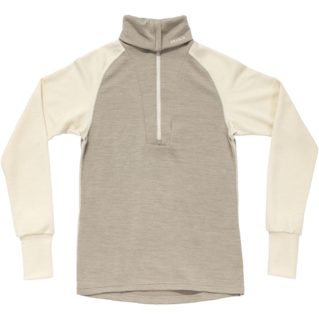 Devold Expedition Merino Silk Zip Women's OffWhite/Stone Devold Expedition Merino Silk Zip Women's OffWhite/Stone