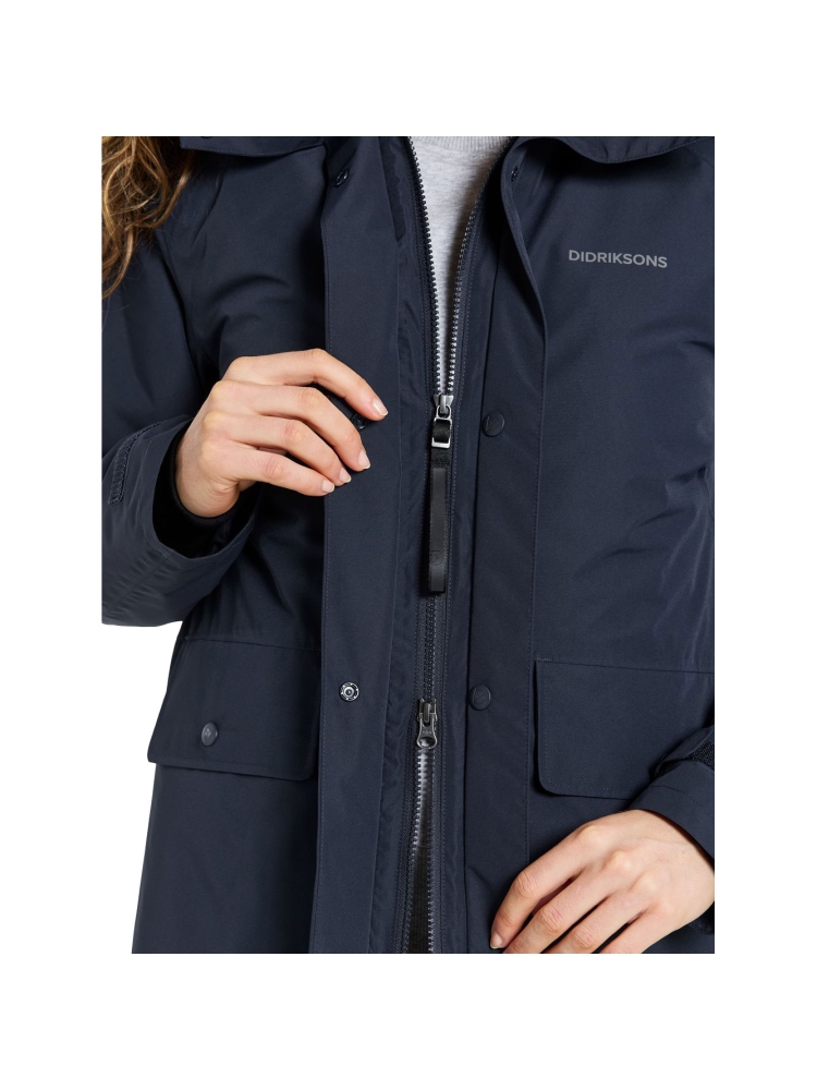 Didriksons Tuva Parka Women's Dark Night Blue 505820-999 jassen online bestellen bij Kathmandu Outdoor & Travel
