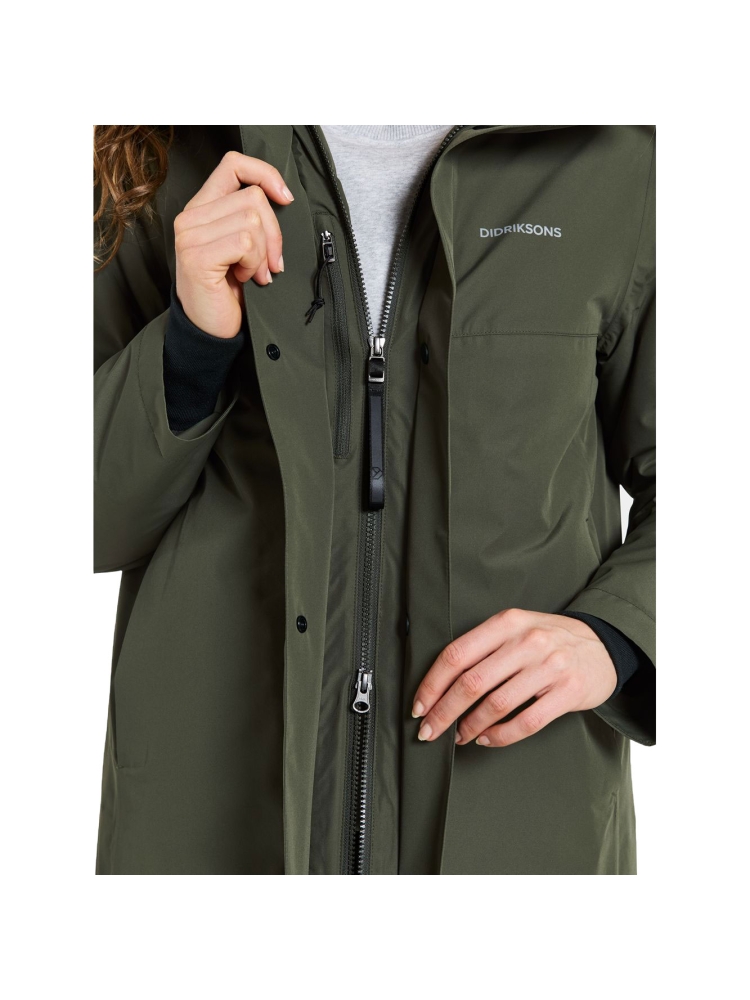 Didriksons Selina Parka Women's Deep Green 505828-300 jassen online bestellen bij Kathmandu Outdoor & Travel