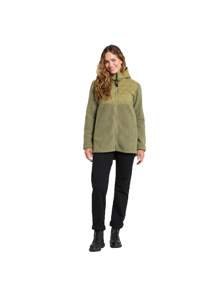 Didriksons Bibi Fullzip 2 Women's Olive Green 506007-H22 fleeces en truien online bestellen bij Kathmandu Outdoor & Travel