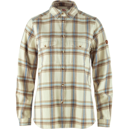 Fjällräven Övik Heavy Flannel Shirt Women's Chalk White-Fossil Fjällräven Övik Heavy Flannel Shirt Women's Chalk White-Fossil