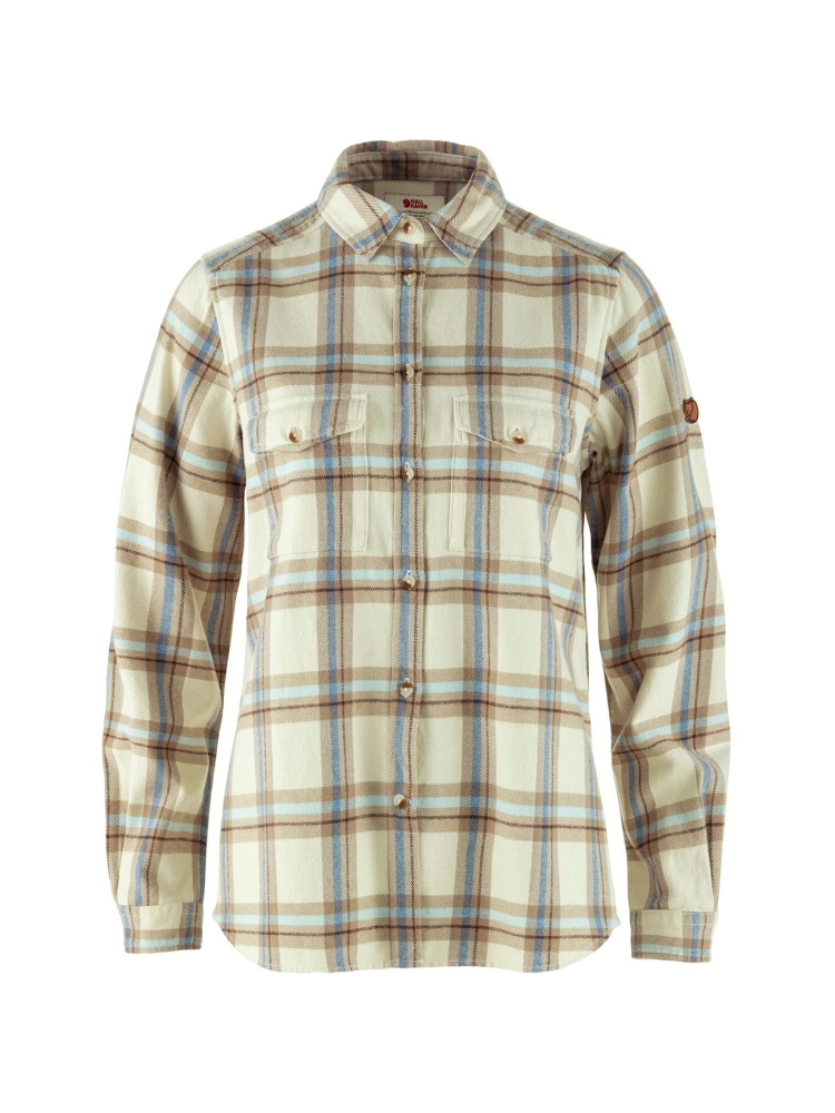 Fjällräven Övik Heavy Flannel Shirt Women's Chalk White-Fossil F86999-113-118 shirts en tops online bestellen bij Kathmandu Outdoor & Travel
