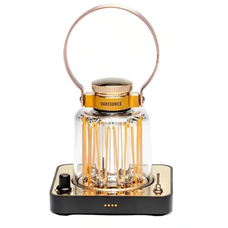 Barebones  Block Tower Lantern Brass/Black
