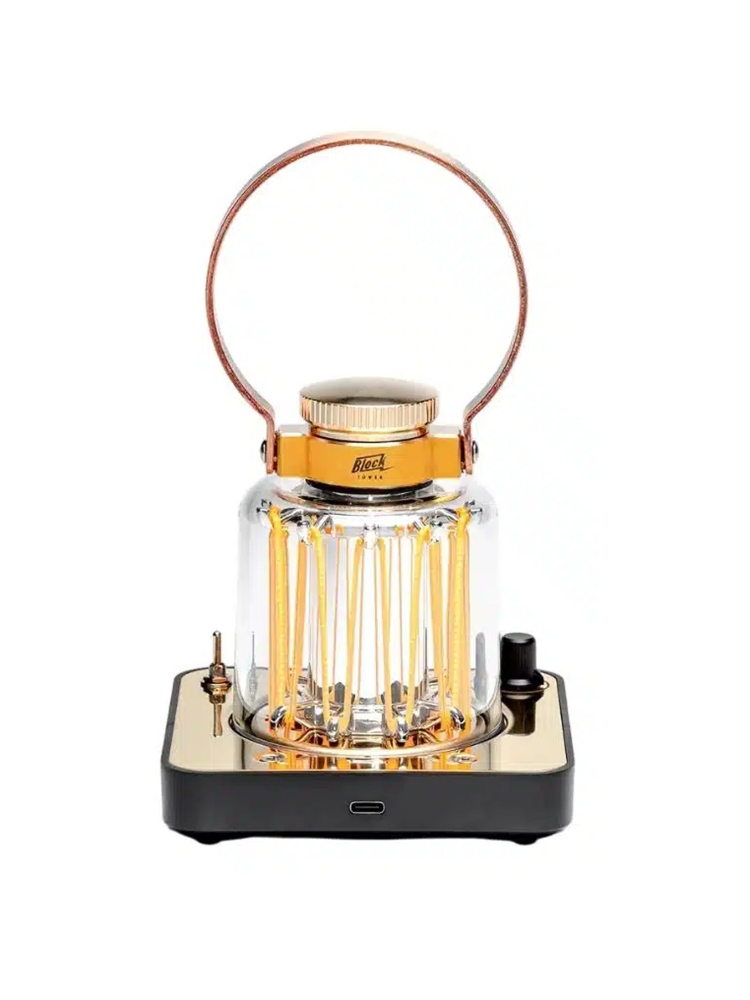 Barebones Block Tower Lantern Brass/Black LIV-223 verlichting online bestellen bij Kathmandu Outdoor & Travel