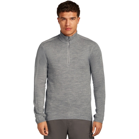 Icebreaker Icebreaker Anniversary Original LS Half Zip Metro Hthr Icebreaker Icebreaker Anniversary Original LS Half Zip Metro Hthr