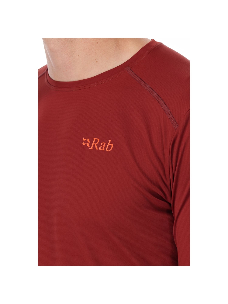 Rab Force LS Tee Oxblood Red QBL-07-OXB shirts en tops online bestellen bij Kathmandu Outdoor & Travel