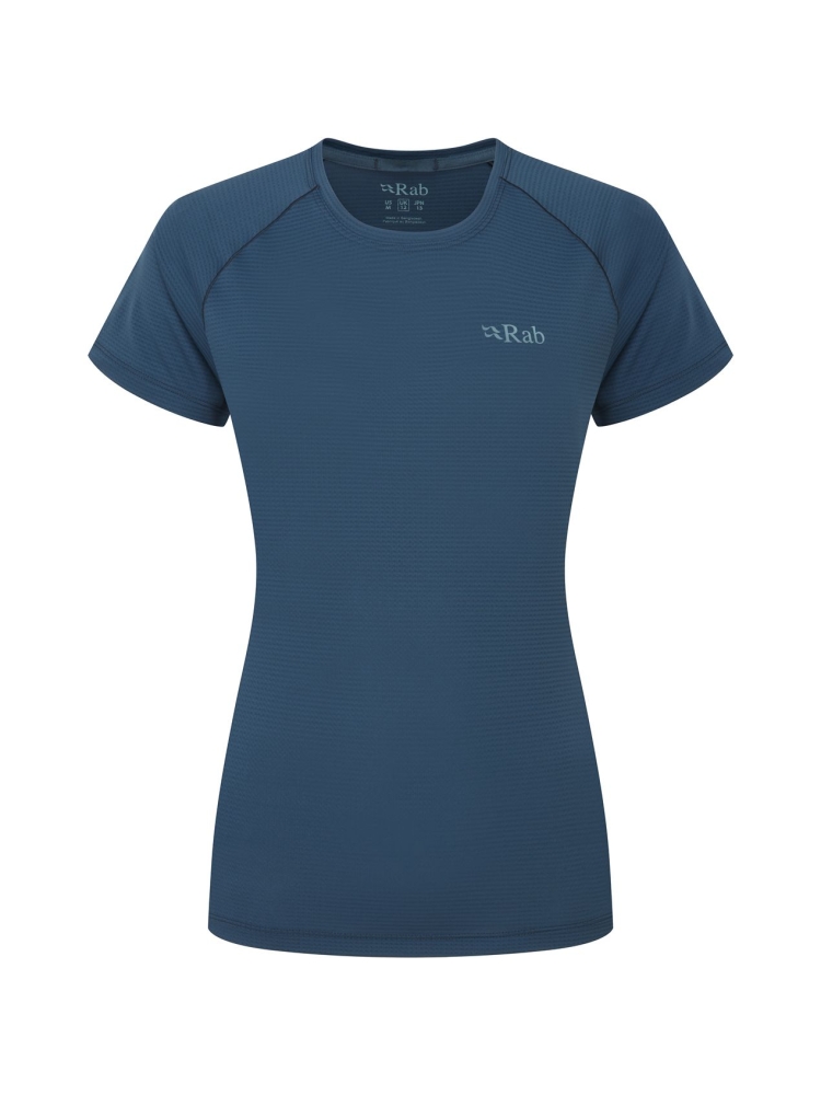 Rab Sonic Tee Women's Tempest Blue QBL-02-TMB shirts en tops online bestellen bij Kathmandu Outdoor & Travel