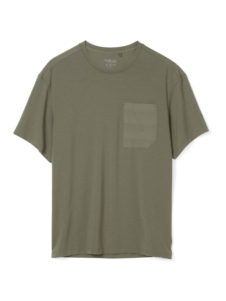 Rab Rivelin Pocket Tee Light Khaki QBL-75-LKH shirts en tops online bestellen bij Kathmandu Outdoor & Travel