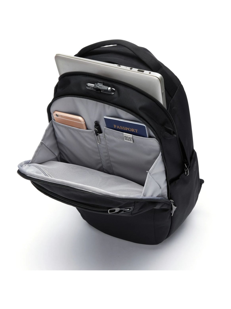 Pacsafe Pacsafe V 26L Tour Backpack Jet Black 61125130 dagrugzakken online bestellen bij Kathmandu Outdoor & Travel