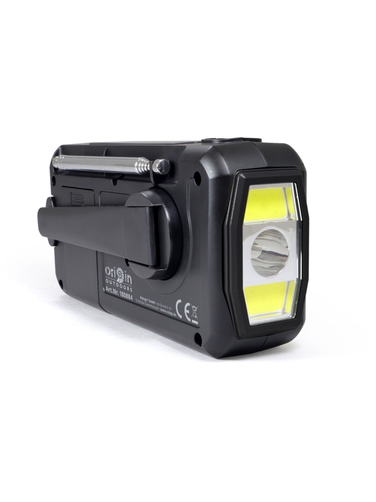 Origin Outdoor Crank Radio 'Multi' DAB+ Black 180884 verlichting online bestellen bij Kathmandu Outdoor & Travel