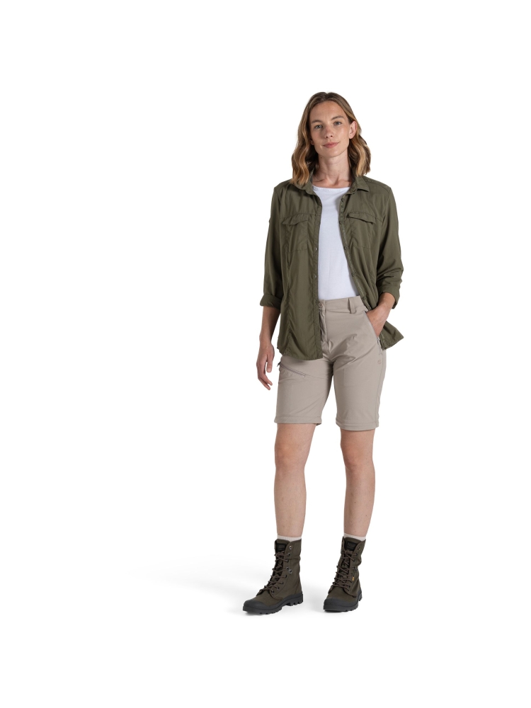 Craghoppers NosiLife Pro Convertible Trouser III Women's SoftMushroom CWJ1375-KD7-R broeken online bestellen bij Kathmandu Outdoor & Travel