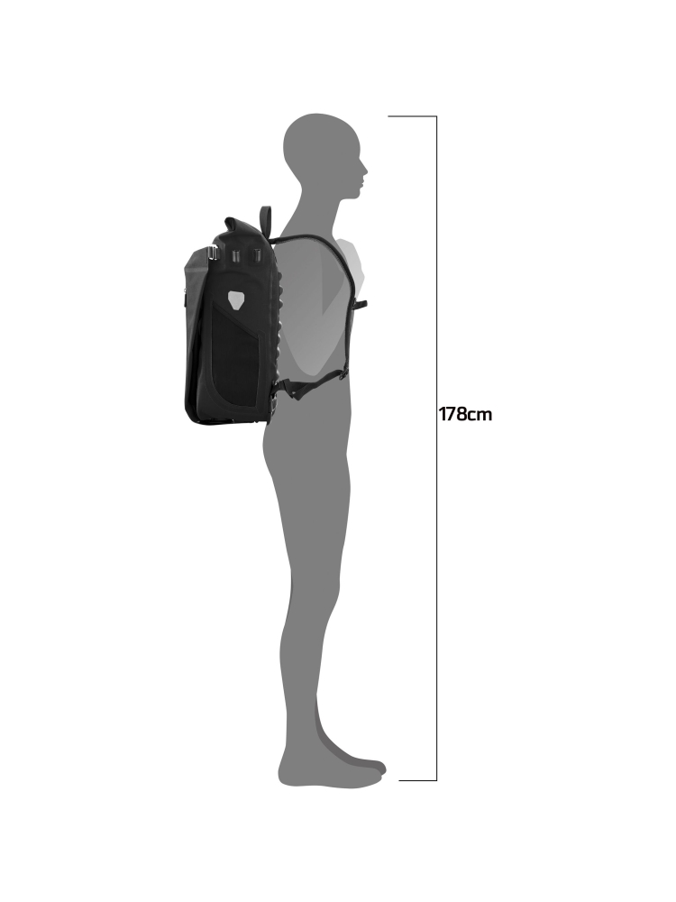 Ortlieb Vario Plus QL2.2 26 L Black OF7757 dagrugzakken online bestellen bij Kathmandu Outdoor & Travel