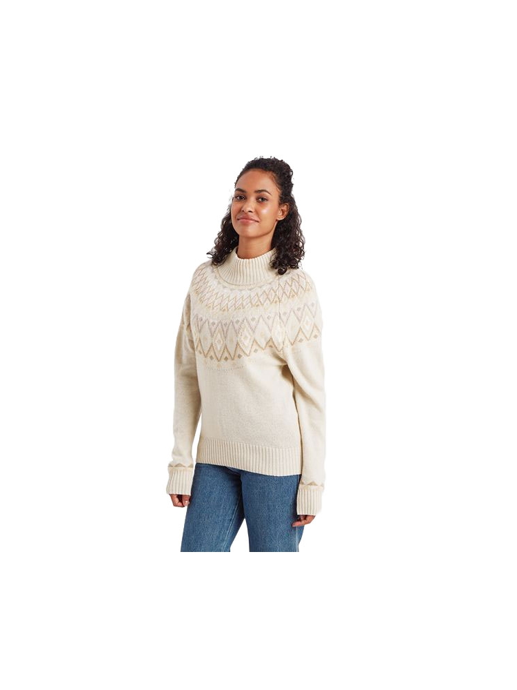 Sherpa Adventure Gear Indu Mock Neck Women's Ecru SW25077-208 fleeces en truien online bestellen bij Kathmandu Outdoor & Travel