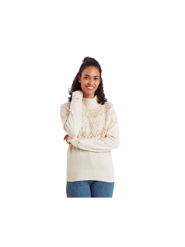 Sherpa Adventure Gear Indu Mock Neck Women's Ecru SW25077-208 fleeces en truien online bestellen bij Kathmandu Outdoor & Travel