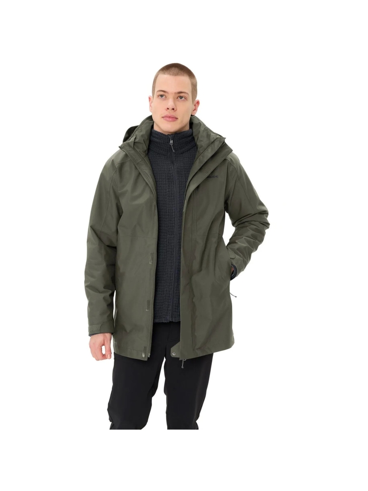 Vaude Vaude Idris 3in1 Parka IV 47976-161 jassen Vaude Idris 3in1 Parka IV khaki 47976-161 jassen online bestellen bij Kathmandu Outdoor & Travel