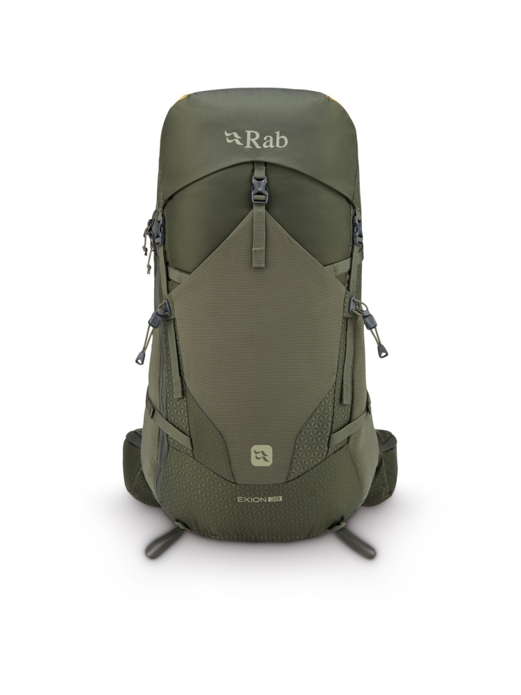 Rab Rab Exion 38 QAP-73-ARM dagrugzakken Rab Exion 38 Army QAP-73-ARM dagrugzakken online bestellen bij Kathmandu Outdoor & Travel