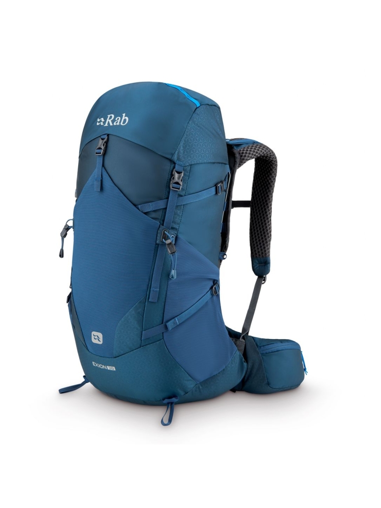 Rab Rab Exion 38 QAP-73-TMB dagrugzakken Rab Exion 38 Tempest Blue QAP-73-TMB dagrugzakken online bestellen bij Kathmandu Outdoor & Travel