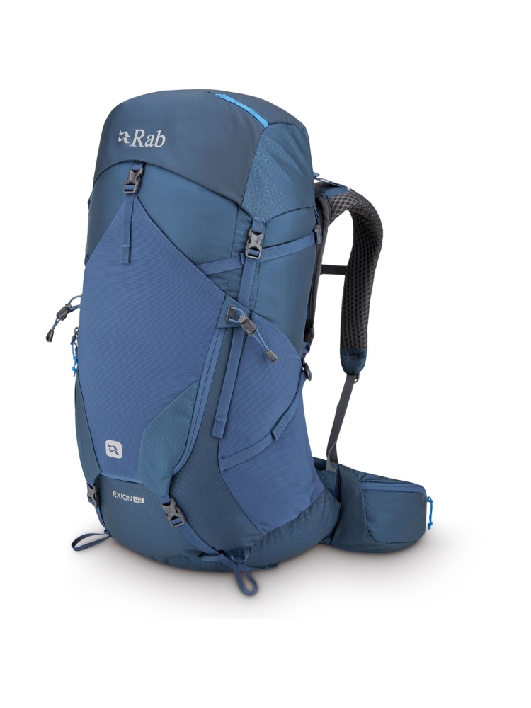 Rab Rab Exion 48 QAP-75-TMB dagrugzakken Rab Exion 48 Tempest Blue QAP-75-TMB dagrugzakken online bestellen bij Kathmandu Outdoor & Travel
