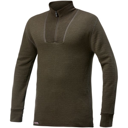 woolpower  Zip Turtleneck 200 Pine Green 