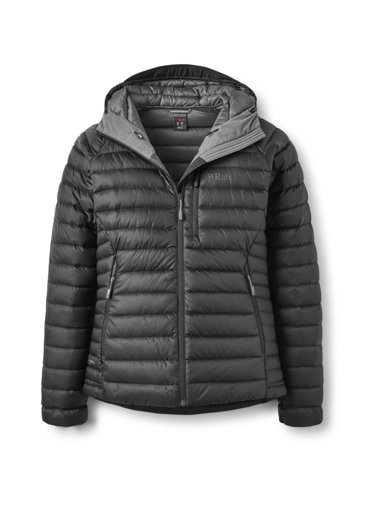 Rab Rab Microlight Alpine Jacket Women's QDB-13-BLK jassen Rab Microlight Alpine Jacket Women's Black (Graphene) QDB-13-BLK jassen online bestellen bij Kathmandu Outdoor & Travel