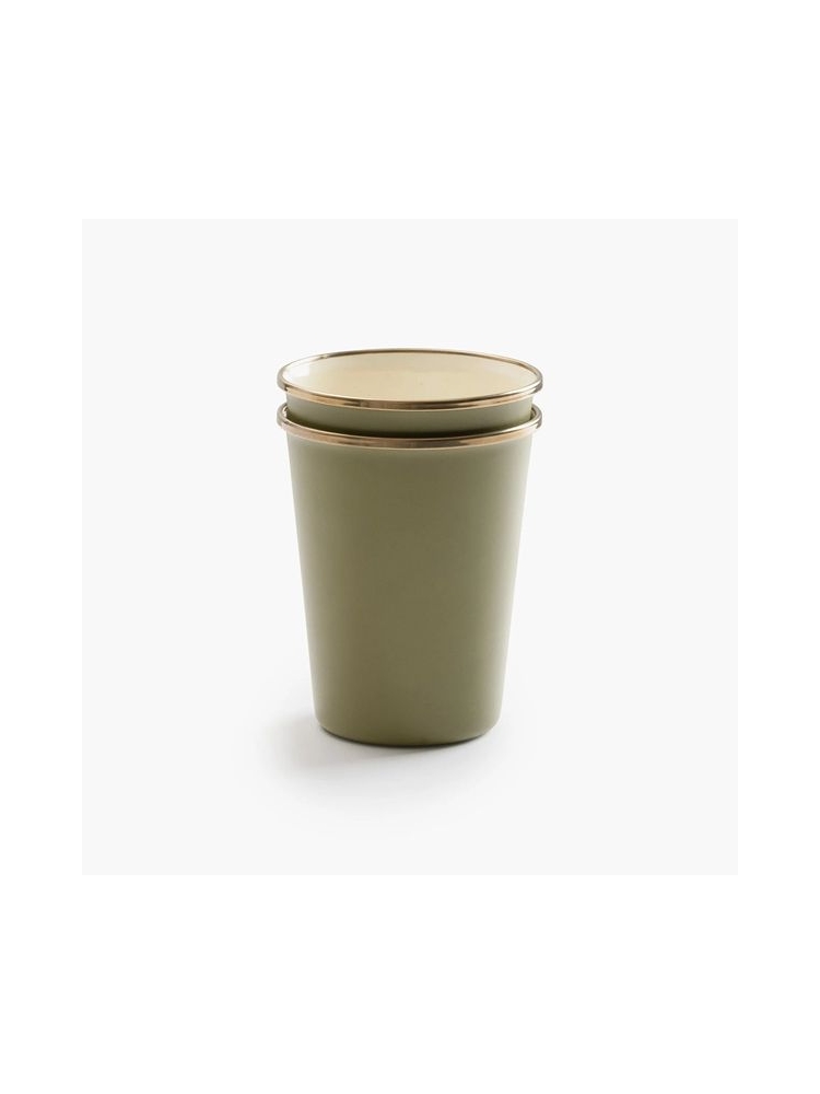 Barebones Cup Enamel 2 Pcs Olive 2-Tone CKW-1029 koken online bestellen bij Kathmandu Outdoor & Travel