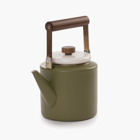 Barebones  Theepot Enamel Olive 2-Tone 