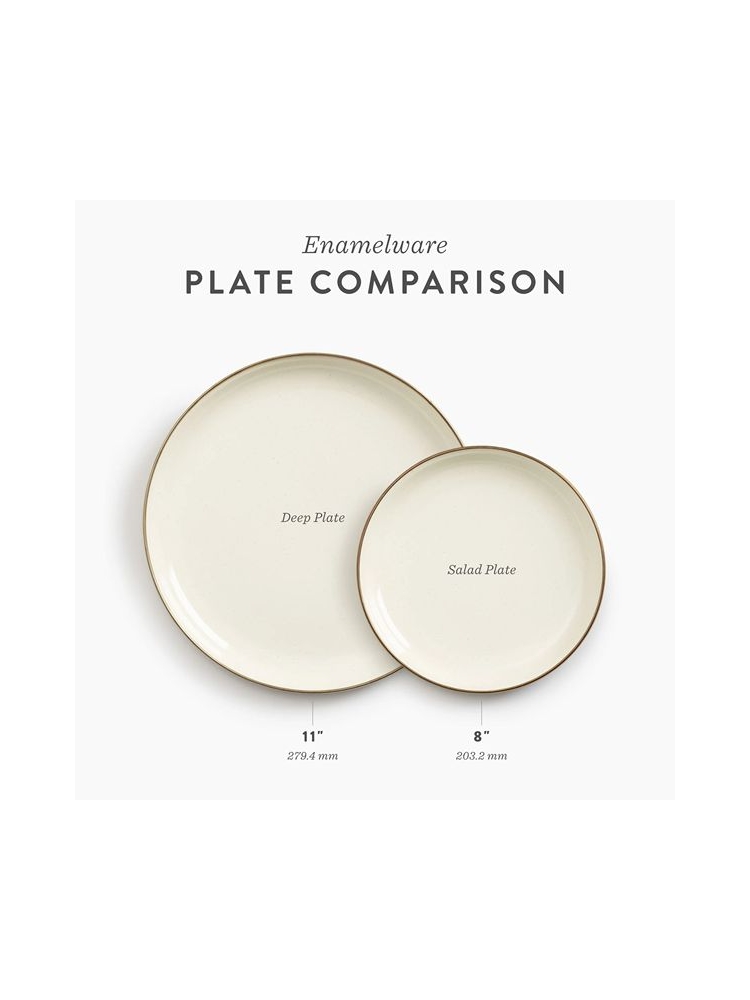 Barebones Small Plate Enamel 2 Pcs Olive 2-Tone CKW-1028 koken online bestellen bij Kathmandu Outdoor & Travel