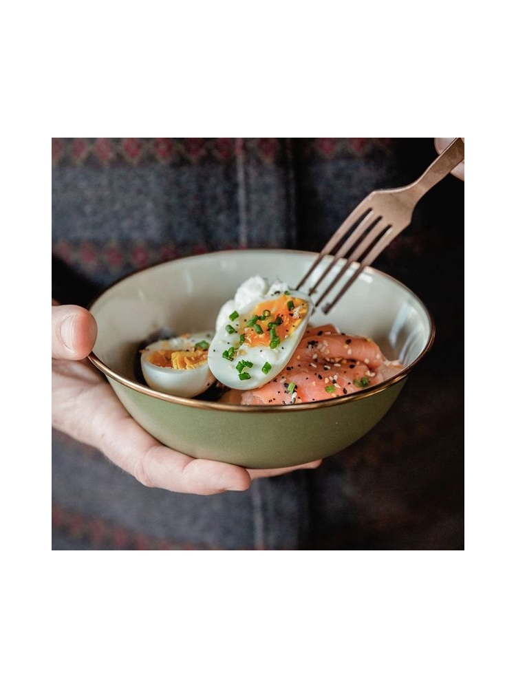 Barebones Bowl Enamel 2 Pcs Olive 2-Tone CKW-1025 koken online bestellen bij Kathmandu Outdoor & Travel