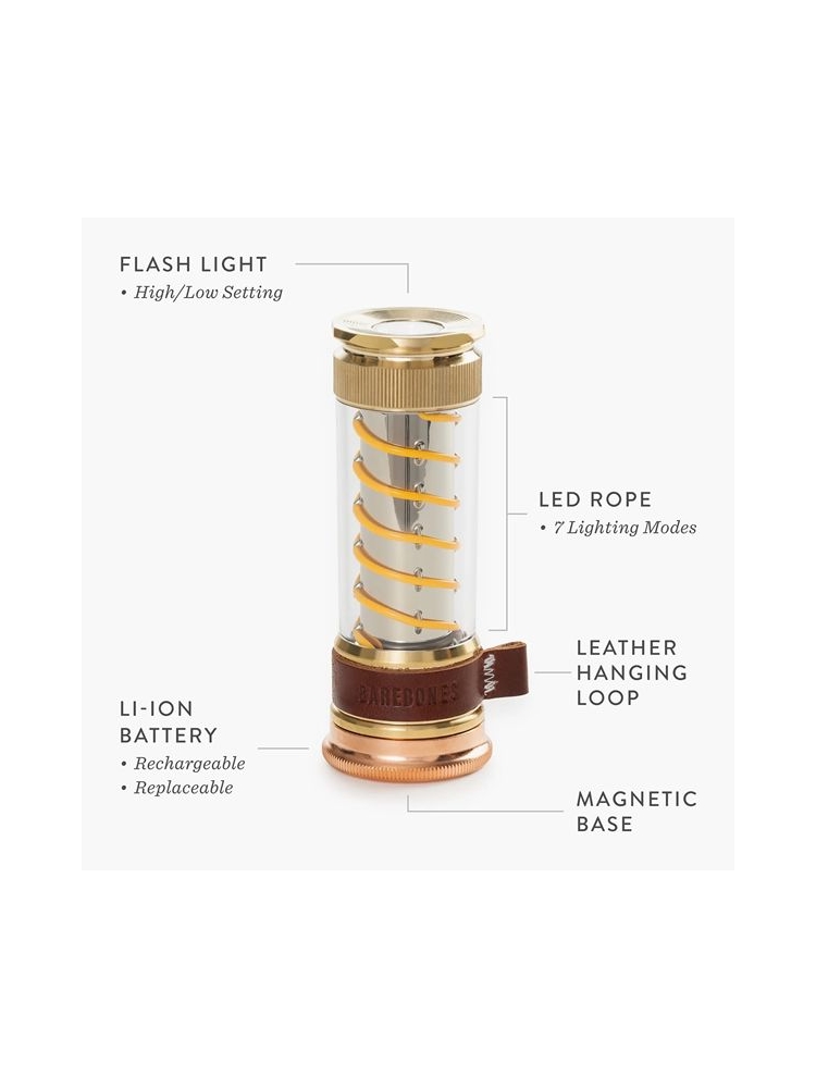 Barebones Barebones Edison Light Stick LIV-135 verlichting Barebones Edison Light Stick Brass/Copper LIV-135 verlichting online bestellen bij Kathmandu Outdoor & Travel