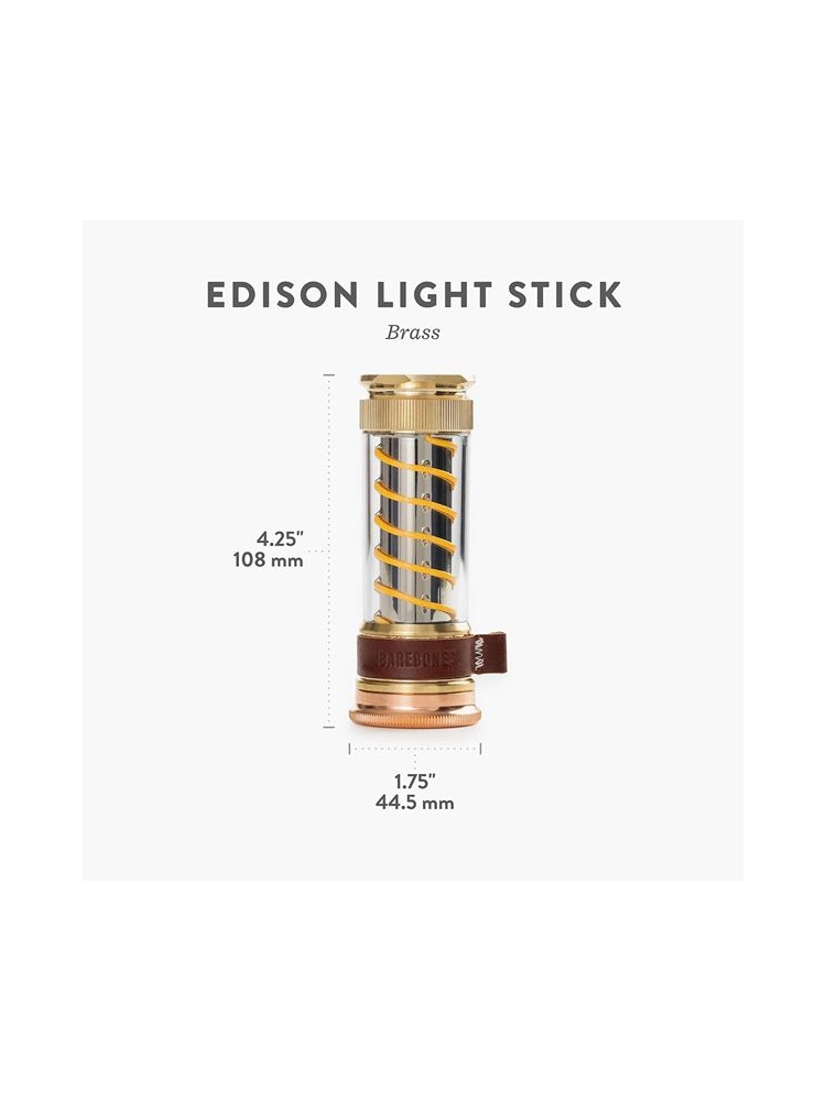 Barebones Barebones Edison Light Stick LIV-135 verlichting Barebones Edison Light Stick Brass/Copper LIV-135 verlichting online bestellen bij Kathmandu Outdoor & Travel