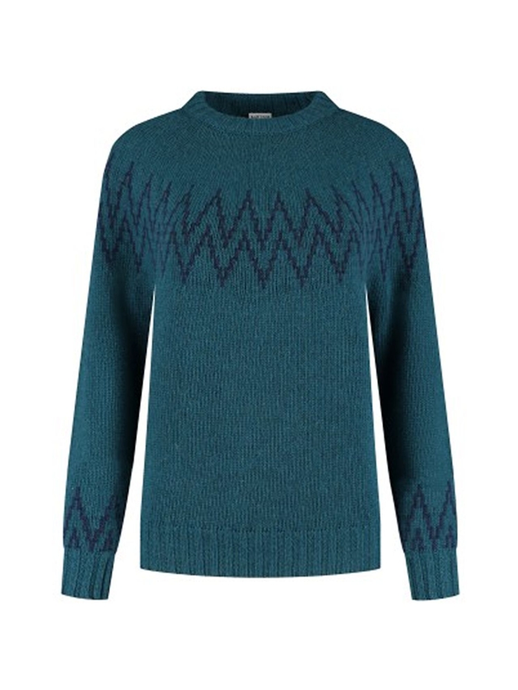 Blue Loop Originals Blue Loop Originals Nordic Sweater Women's NO021-25-B422 fleeces en truien Blue Loop Originals Nordic Sweater Women's Petrol/Navy NO021-25-B422 fleeces en truien online bestellen bij Kathmandu Outdoor & Travel
