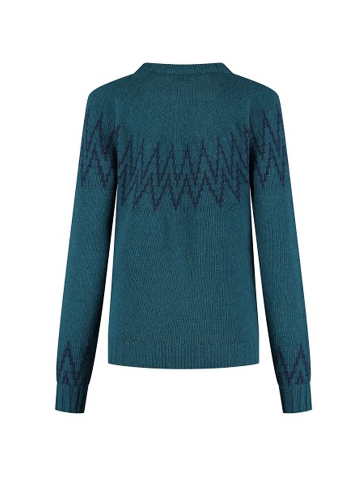 Blue Loop Originals Blue Loop Originals Nordic Sweater Women's NO021-25-B422 fleeces en truien Blue Loop Originals Nordic Sweater Women's Petrol/Navy NO021-25-B422 fleeces en truien online bestellen bij Kathmandu Outdoor & Travel
