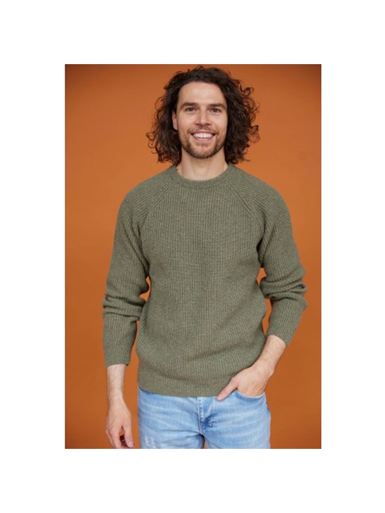 Blue Loop Originals Blue Loop Originals Essential Crew Sweater SW004-24-B355 fleeces en truien Blue Loop Originals Essential Crew Sweater Mid Green SW004-24-B355 fleeces en truien online bestellen bij Kathmandu Outdoor & Travel