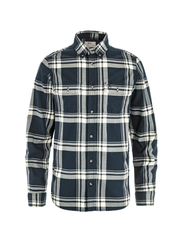 Fjällräven Övik Lite Flannel Shirt Dark Navy-Chalk White F12600311-555-113 shirts en tops online bestellen bij Kathmandu Outdoor & Travel