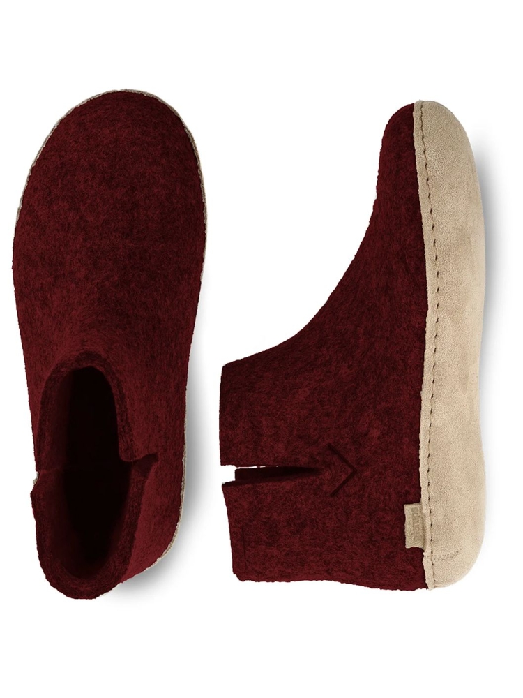 Glerups Glerups Boot Leather G-15-Beet pantoffels en huissokken Glerups Boot Leather Beet G-15-Beet pantoffels en huissokken online bestellen bij Kathmandu Outdoor & Travel