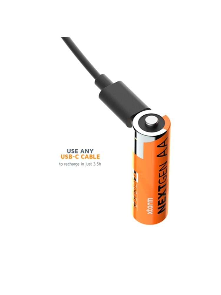 Xtorm Xtorm Oplaadbare AA Batterijen met USB-C - 4 pack XNG2AB4 energie & electronica Xtorm Oplaadbare AA Batterijen met USB-C - 4 pack Orange XNG2AB4 energie & electronica online bestellen bij Kathmandu Outdoor & Travel