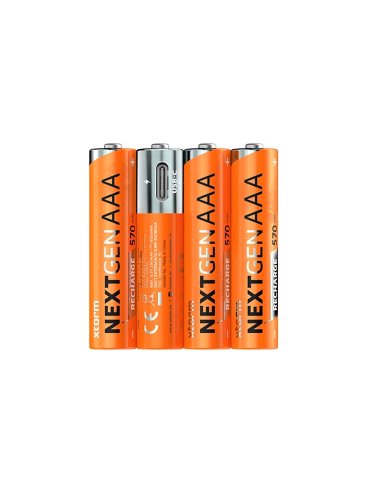 Xtorm Xtorm Oplaadbare AAA Batterijen met USB-C - 4 pack XNG3AB4 energie & electronica Xtorm Oplaadbare AAA Batterijen met USB-C - 4 pack Orange XNG3AB4 energie & electronica online bestellen bij Kathmandu Outdoor & Travel