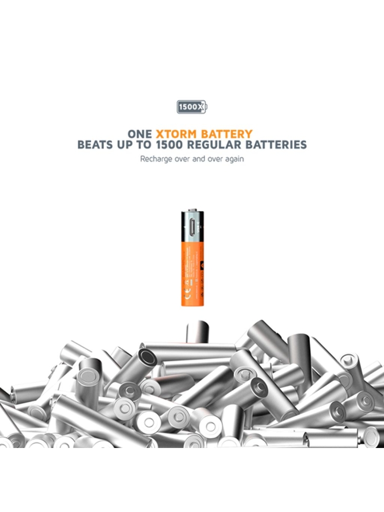 Xtorm Xtorm Oplaadbare AAA Batterijen met USB-C - 4 pack XNG3AB4 energie & electronica Xtorm Oplaadbare AAA Batterijen met USB-C - 4 pack Orange XNG3AB4 energie & electronica online bestellen bij Kathmandu Outdoor & Travel