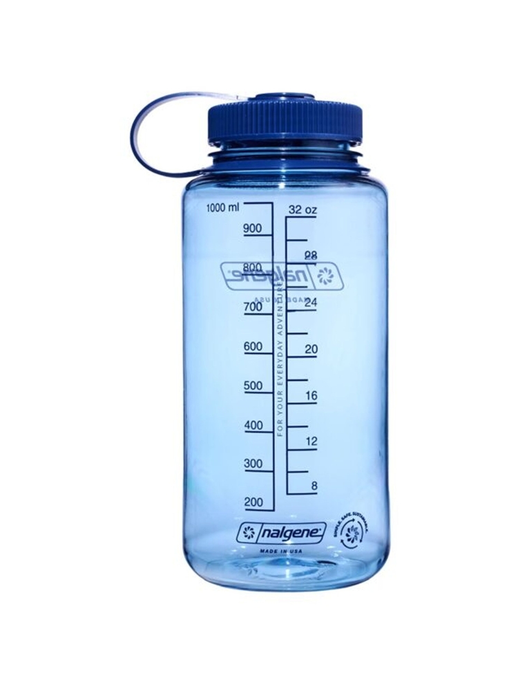 Nalgene Nalgene Wide Mouth 1L N2020-6232 drinkflessen en thermosflessen Nalgene Wide Mouth 1L Baby Blue Sustain N2020-6232 drinkflessen en thermosflessen online bestellen bij Kathmandu Outdoor & Travel