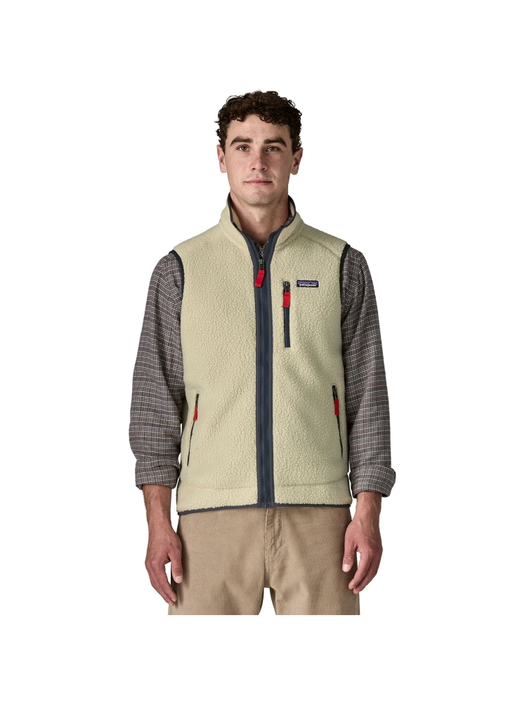 Patagonia Retro Pile Vest Pelican w/Smolder Blue 22821-PNSM jassen online bestellen bij Kathmandu Outdoor & Travel
